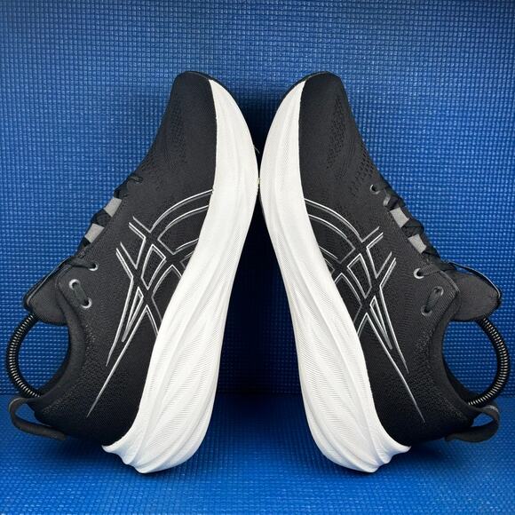 🔴 Asics Gel Nimbus 26 Women`s Size 11 Black White Athletic Shoes 1012B601 - Picture 5 of 8